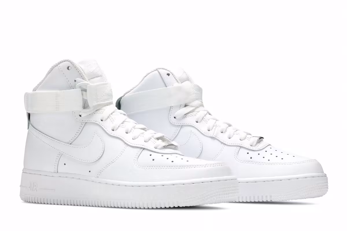Nike Air Force 1 High Triple White, view 9