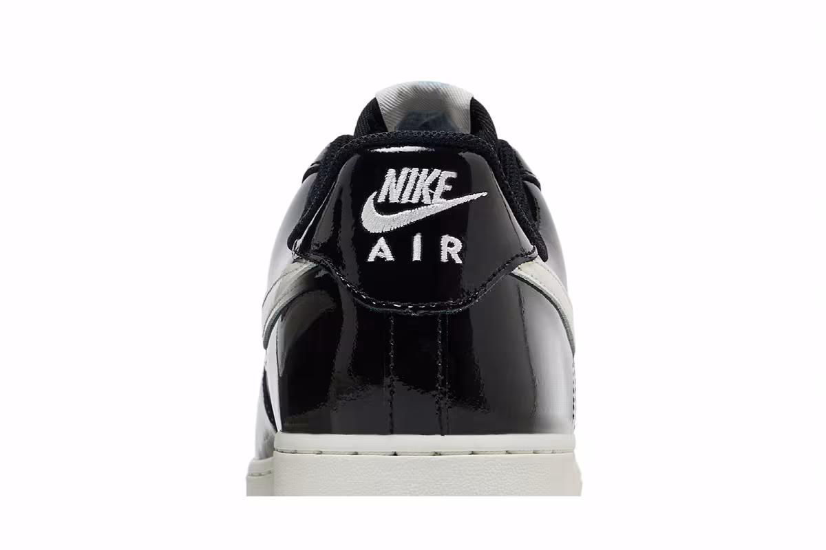 Nike Air Force 1 Low Black Iron Grey Patent, view 8