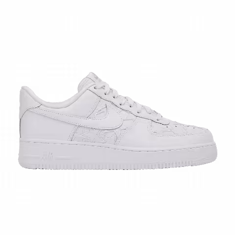 Nike Air Force 1 Low Stars Triple White 'White/White-Metallic Silver'