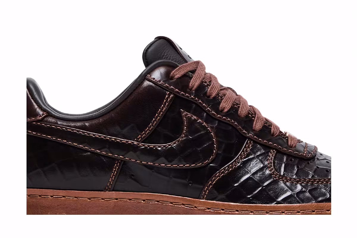 Nike Air Force 1 Low Fauna Brown Croc, view 3