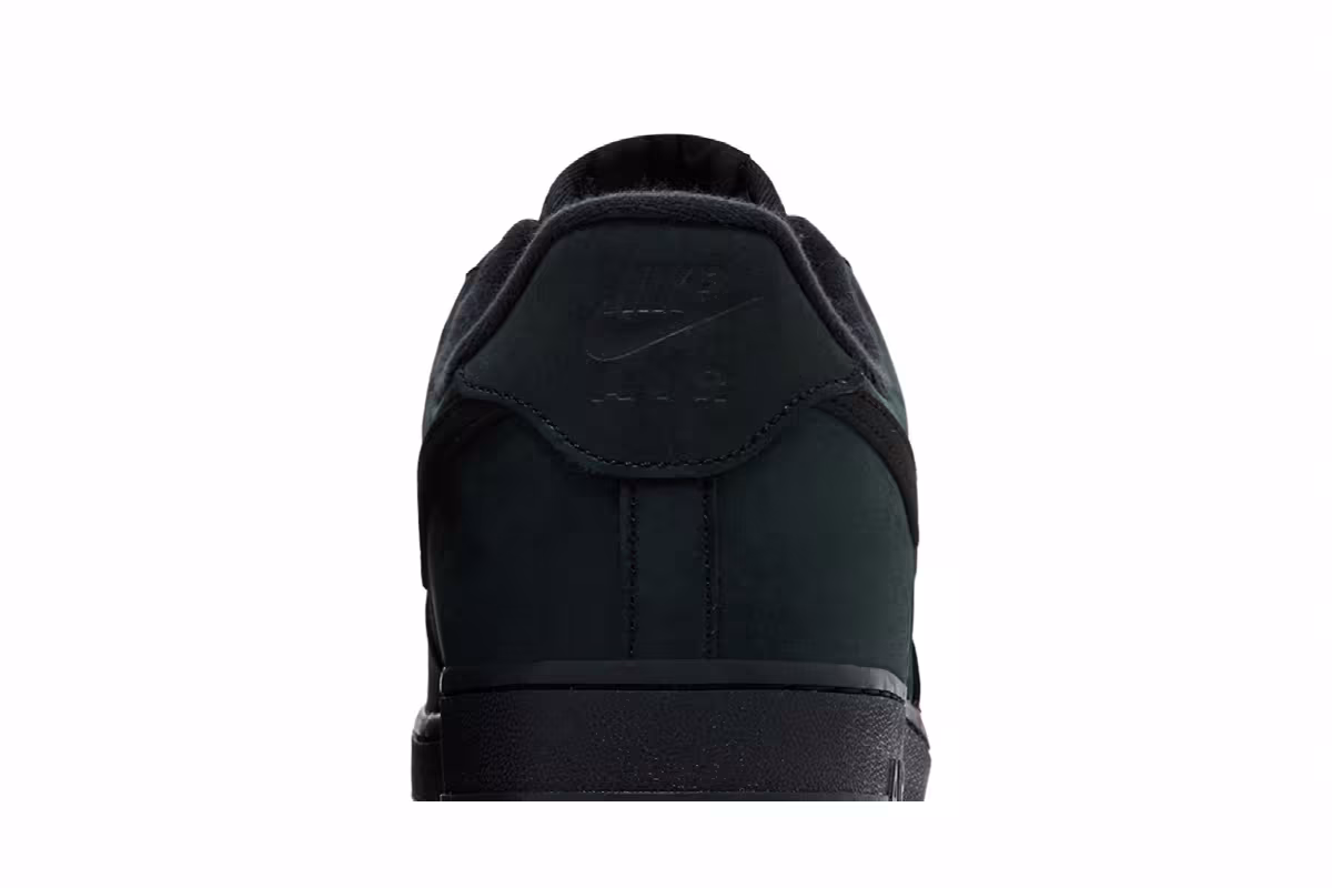 Nike Air Force 1 Low Triple Black Nubuck, view 8
