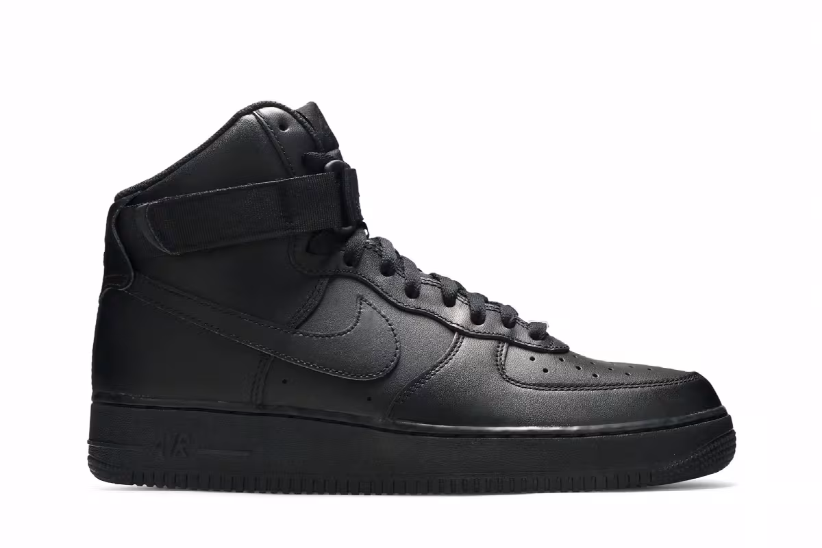 Nike Air Force 1 High Triple Black, view 2