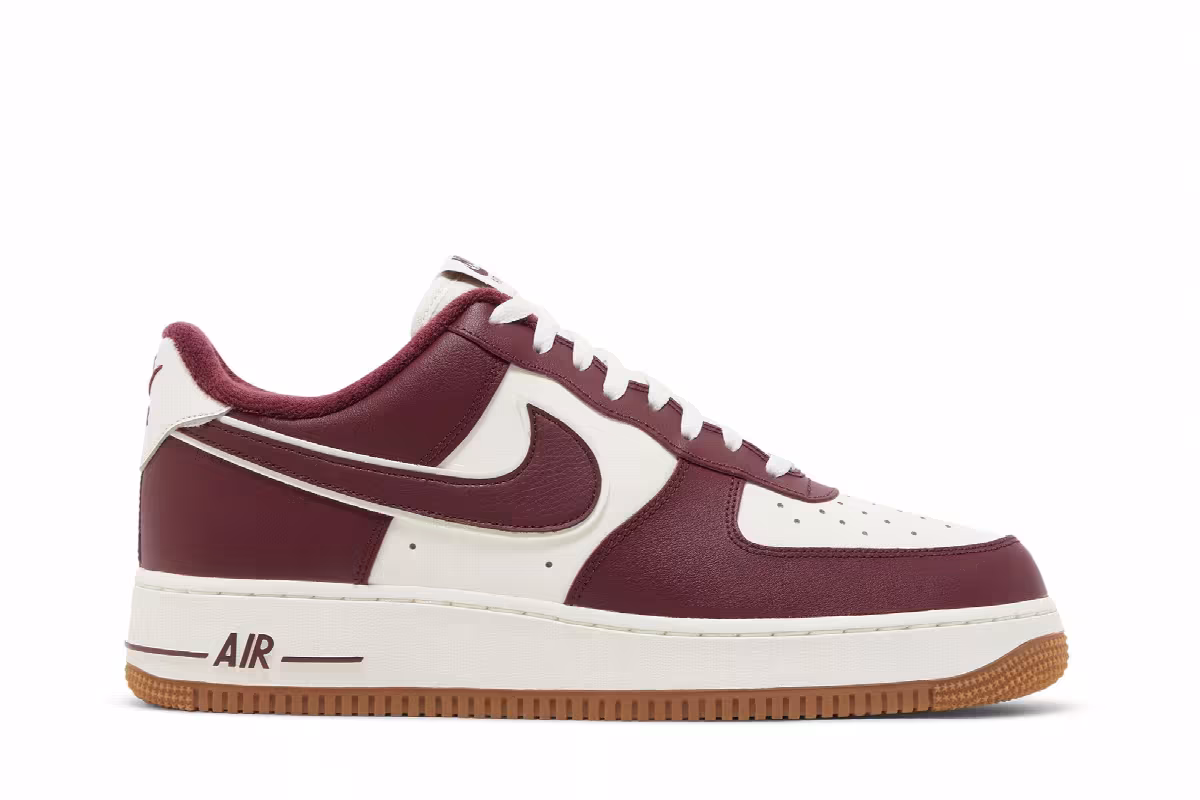 Nike Air Force 1 College Pack - Night Maroon, view 2