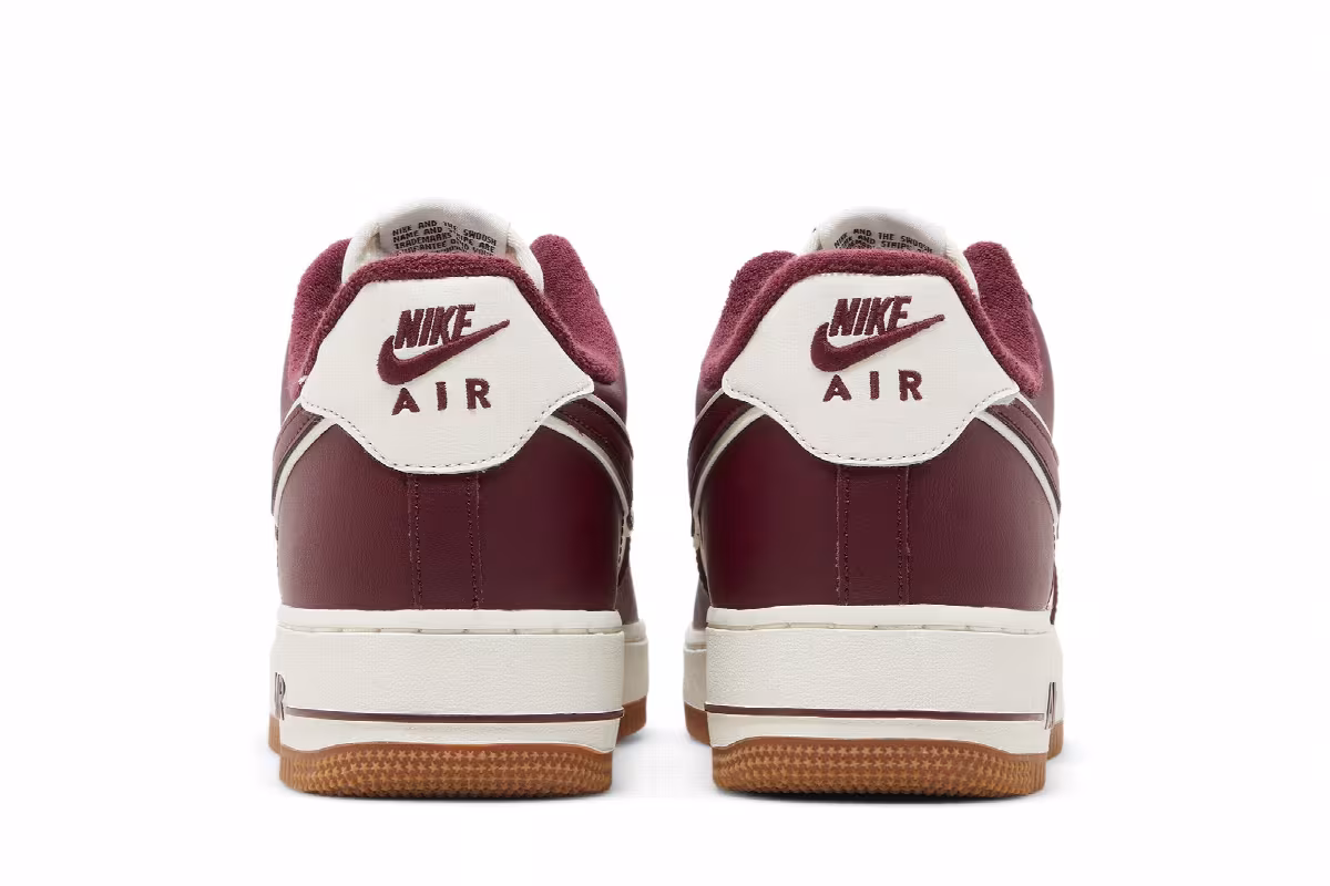 Nike Air Force 1 College Pack - Night Maroon, view 7