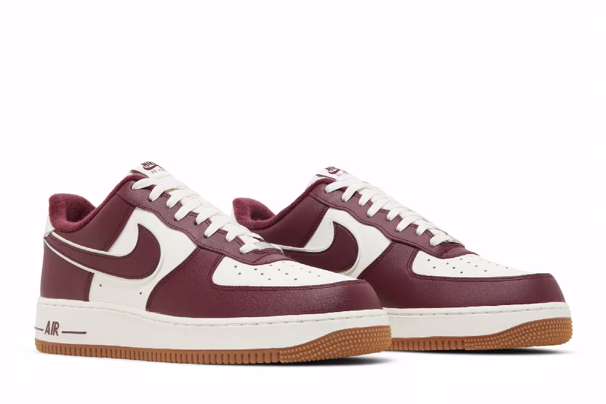 Nike Air Force 1 College Pack - Night Maroon, view 9