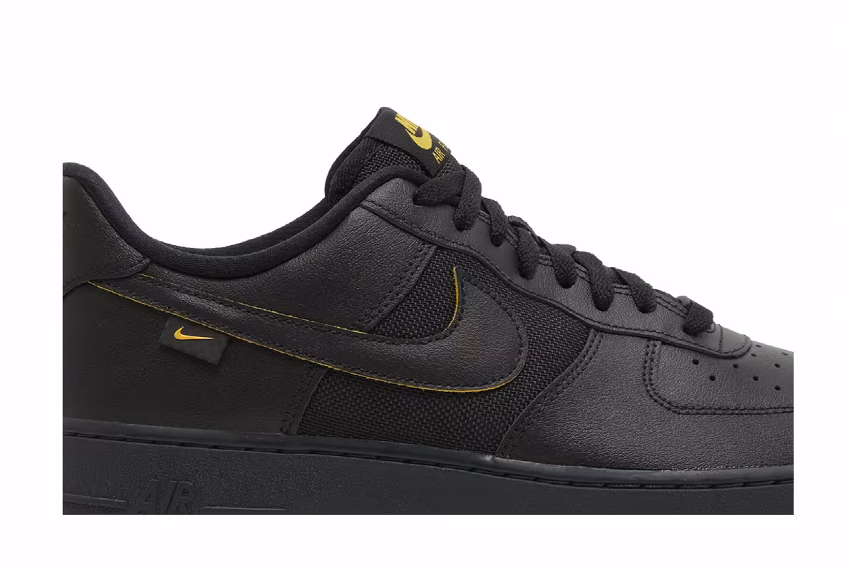Nike Air Force 1 Black University Gold, view 3