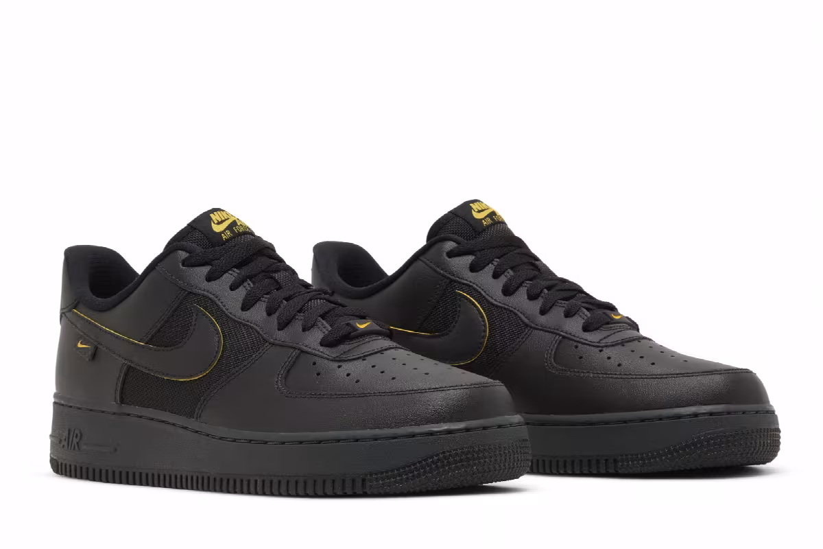 Nike Air Force 1 Black University Gold, view 9
