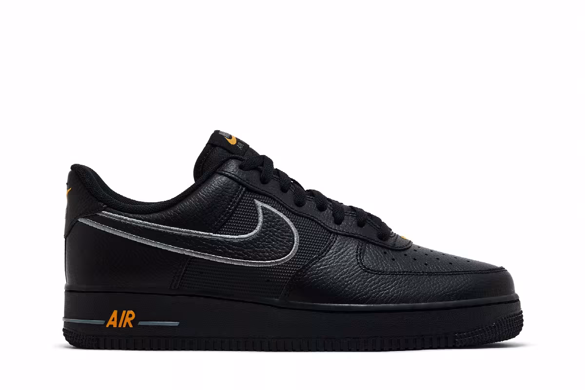 Nike Air Force 1 Low Black Laser Orange, view 2