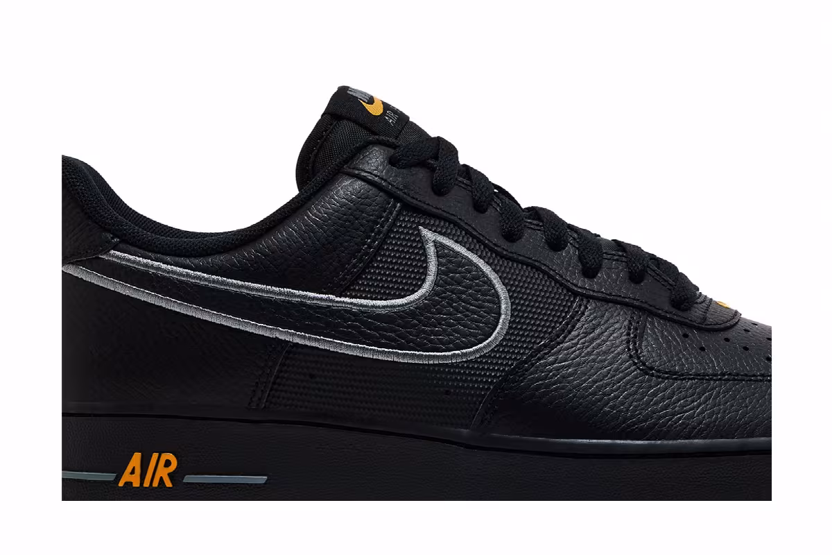 Nike Air Force 1 Low Black Laser Orange, view 3