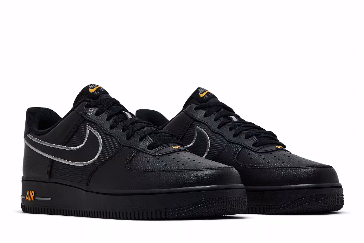 Nike Air Force 1 Low Black Laser Orange, view 9