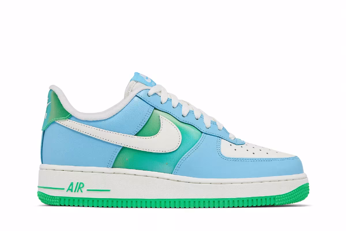 Nike Air Force 1 Low Aquarius Blue Vapor Green, view 2