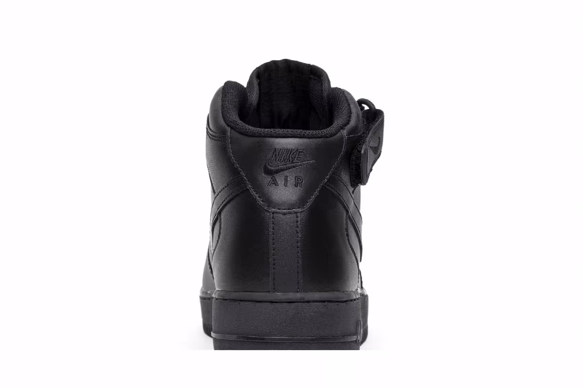 Nike Air Force 1 Mid Triple Black, view 8