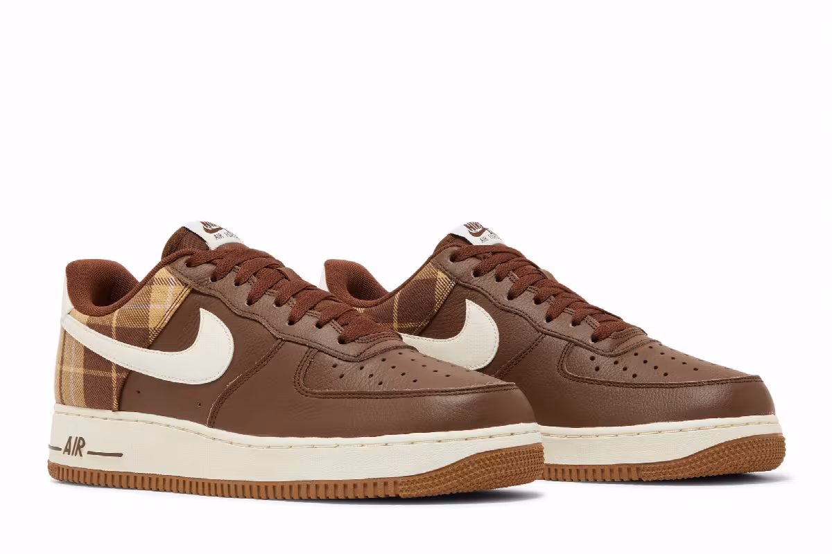 Nike Air Force 1 Cacao Plaid, view 9