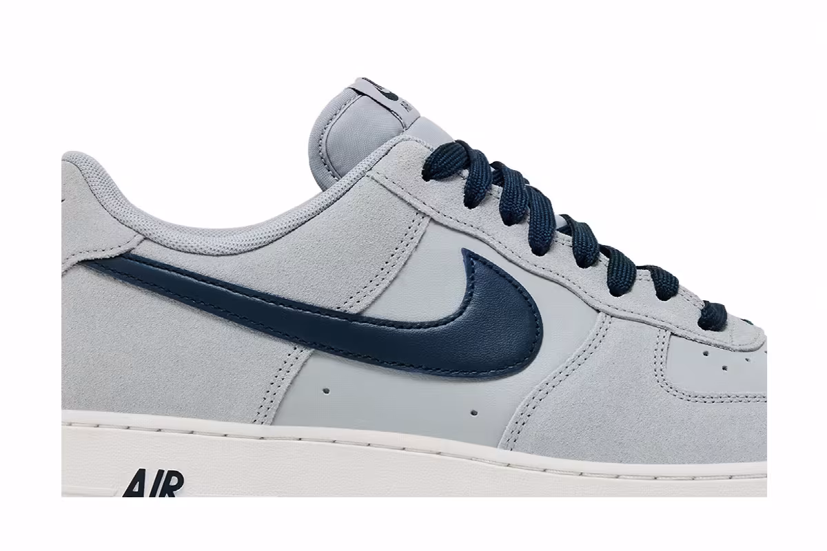 Nike Air Force 1 Light Smoke Grey Navy, view 3