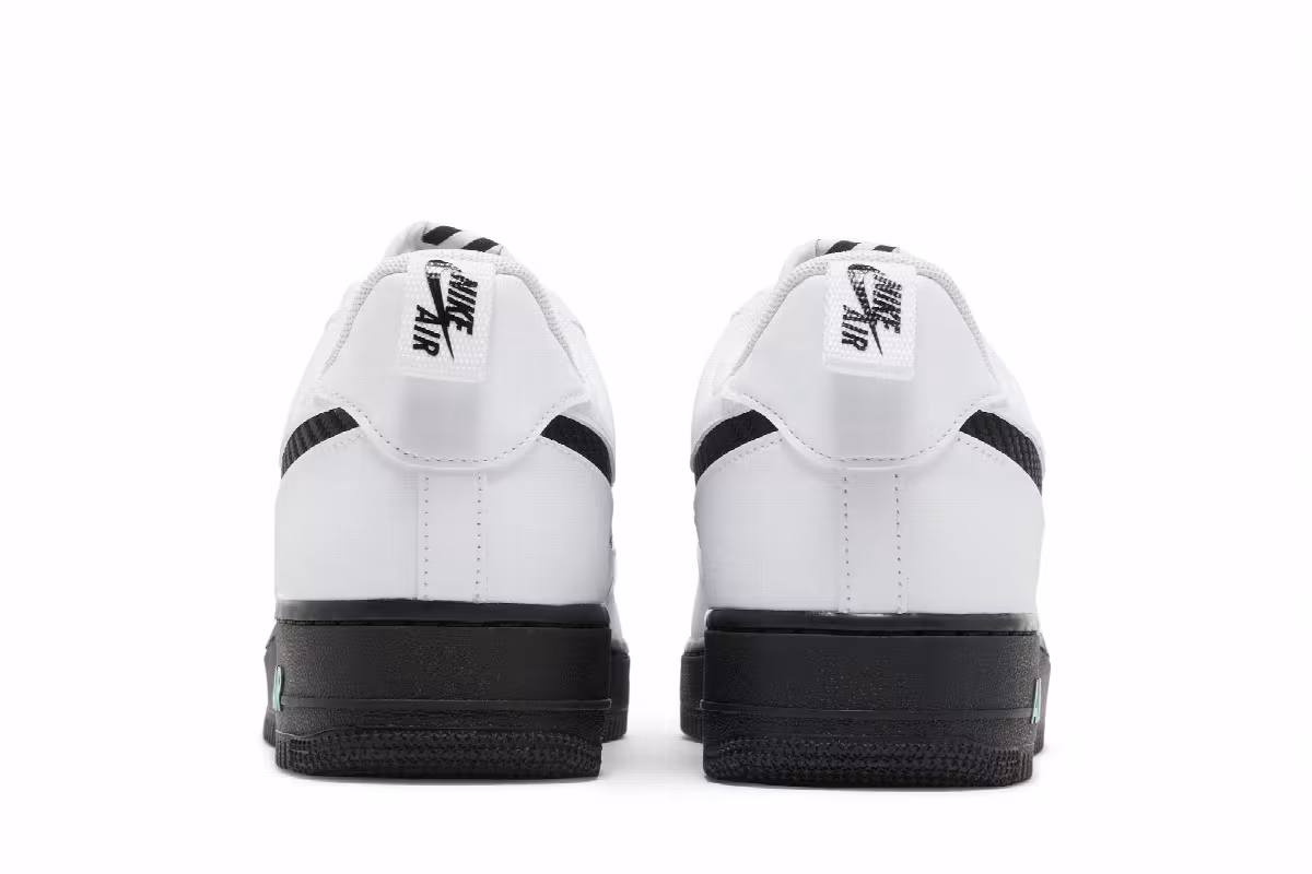Nike Air Force 1 White Black Teal, view 7