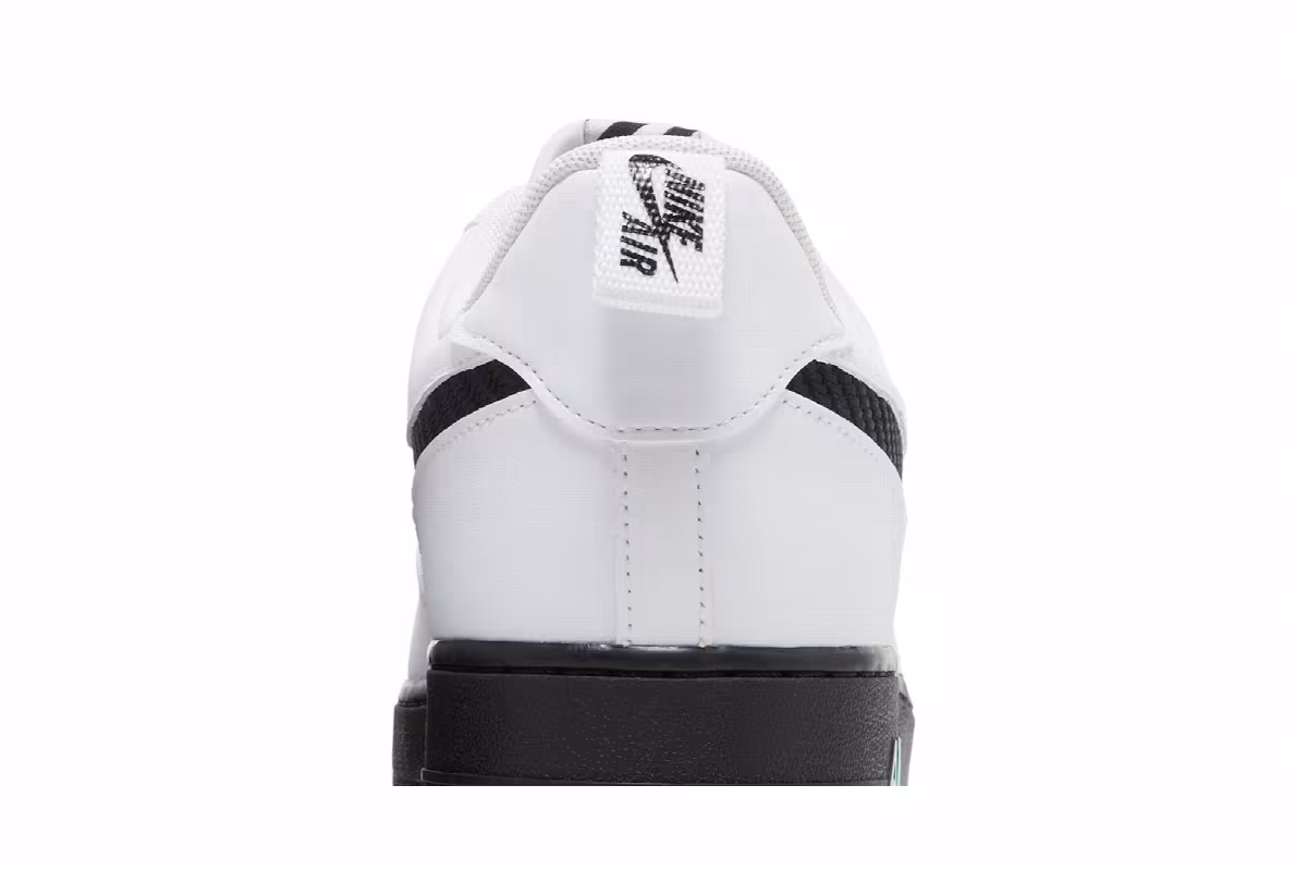 Nike Air Force 1 White Black Teal, view 8