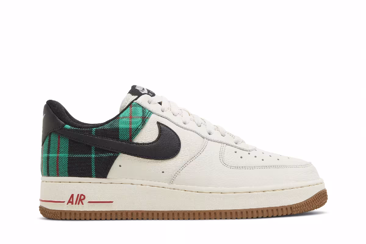 Nike Air Force 1 Ivory Stadium Green Plaid, view 2