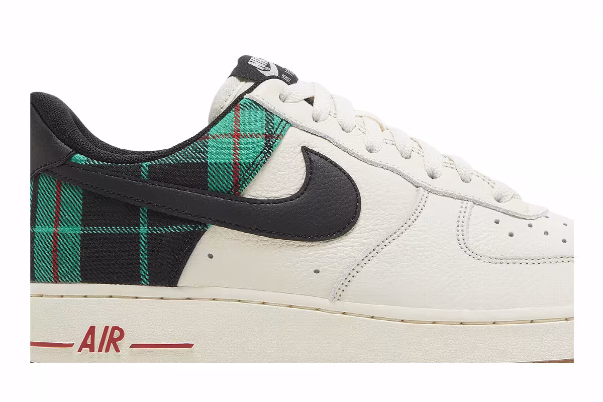 Nike Air Force 1 Ivory Stadium Green Plaid, view 3