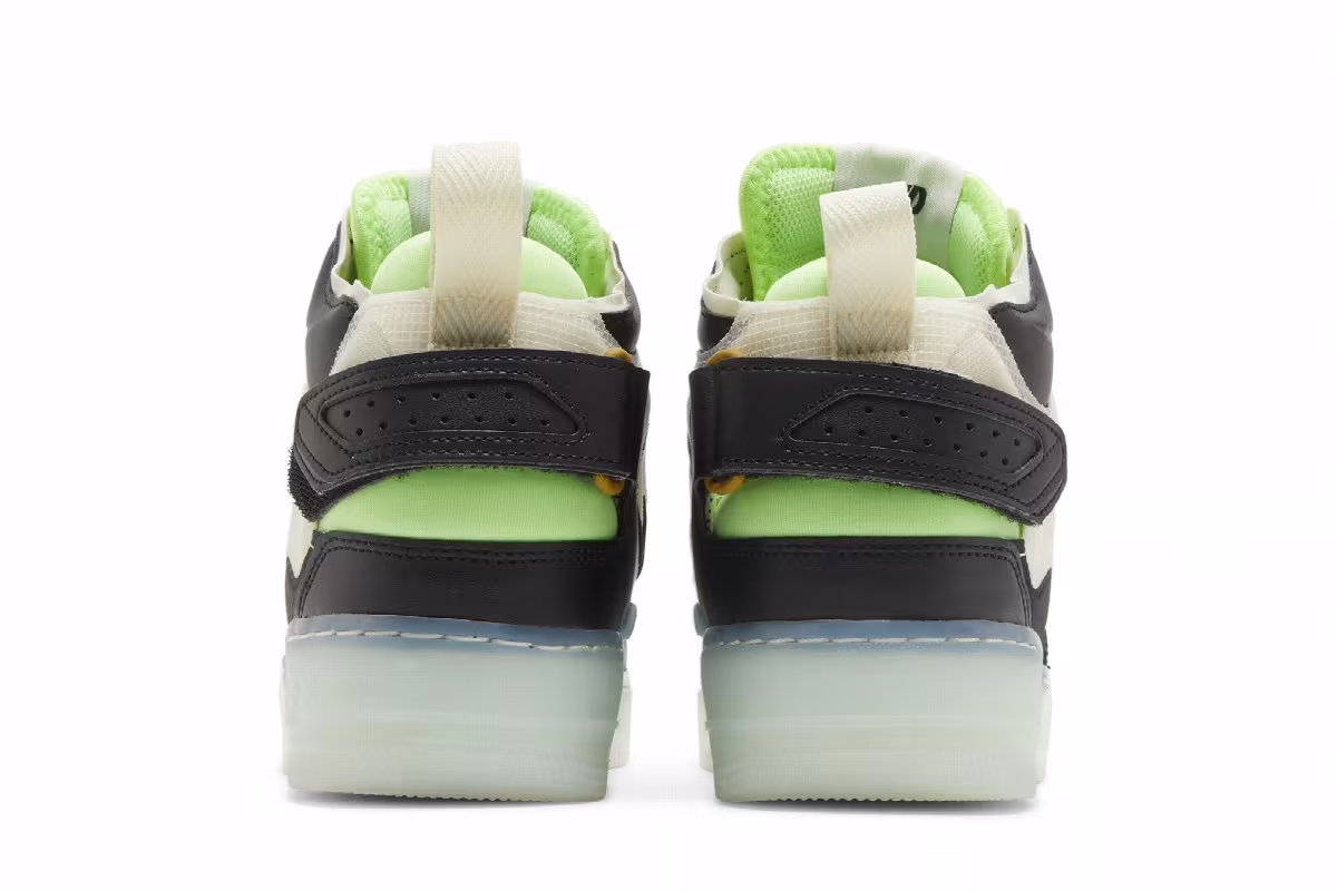 Nike Air Force 1 Mid React Black Neon, view 7