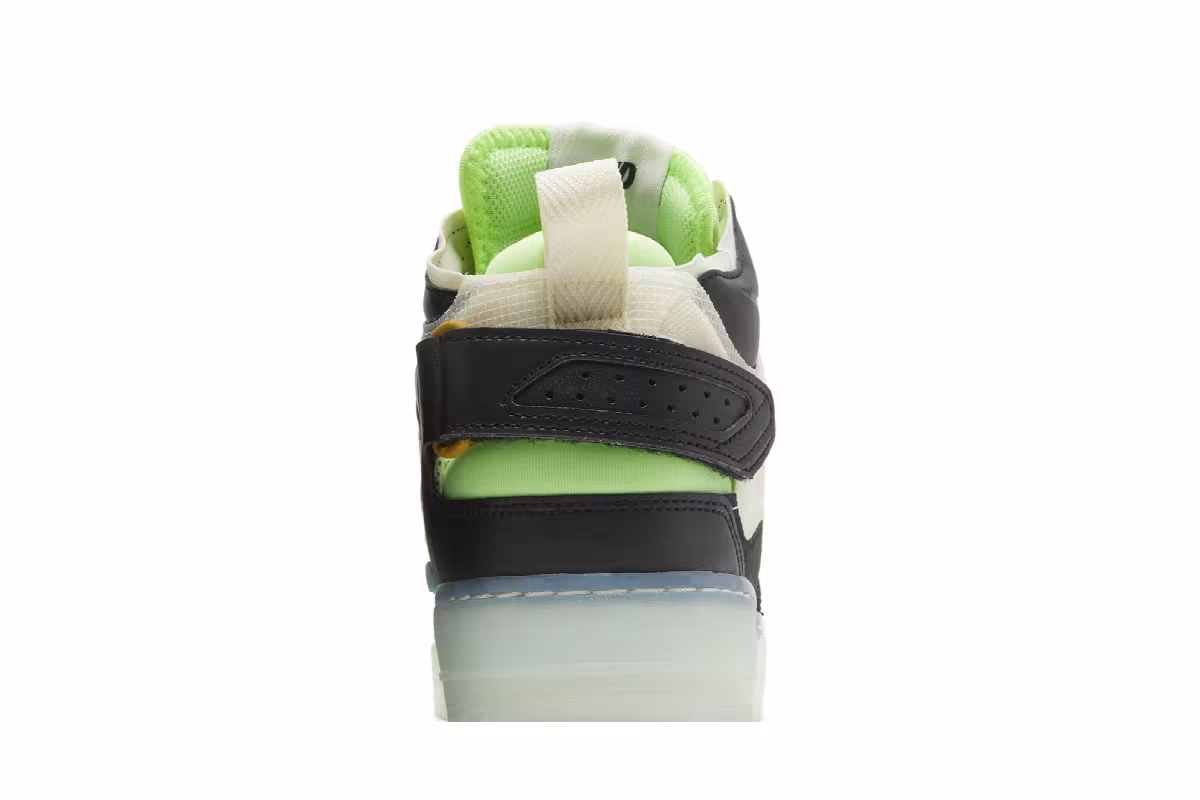Nike Air Force 1 Mid React Black Neon, view 8