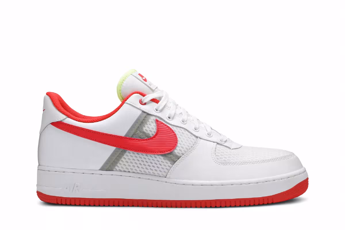 Nike Air Force 1 Low Transparent White Crimson, view 2