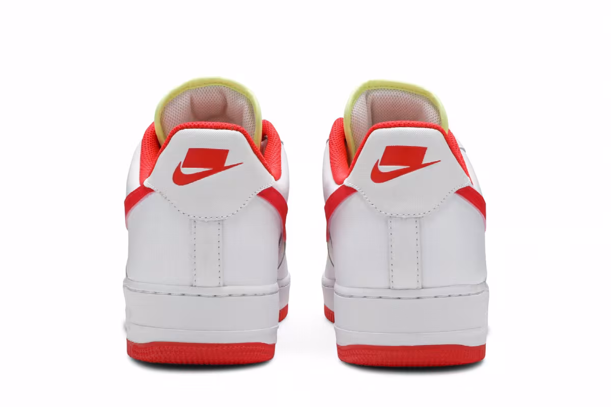 Nike Air Force 1 Low Transparent White Crimson, view 7