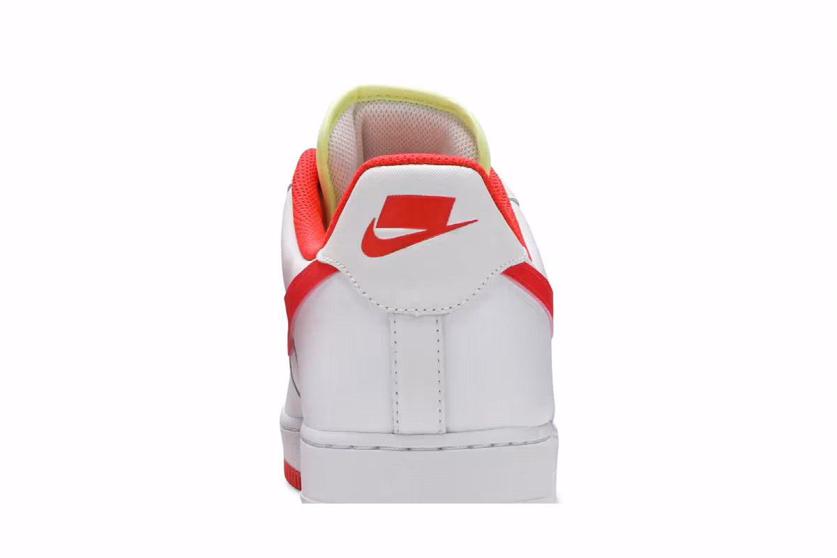 Nike Air Force 1 Low Transparent White Crimson, view 8