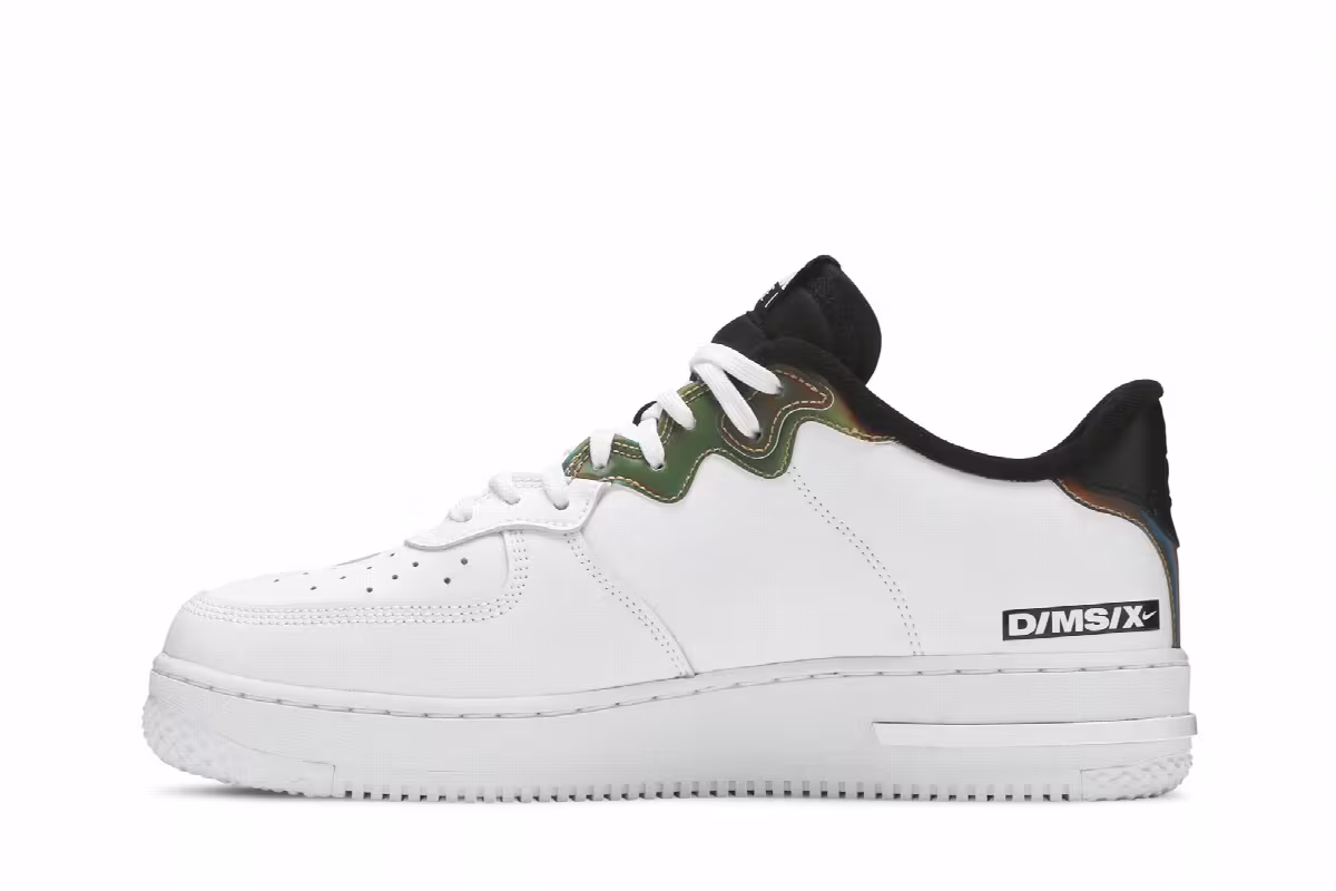 Nike Air Force 1 React White Iridescent, view 4
