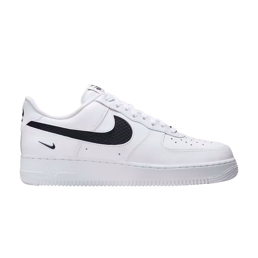 Nike Air Force 1'Nylon Swoosh - Black White' Nylon Swoosh - Black White