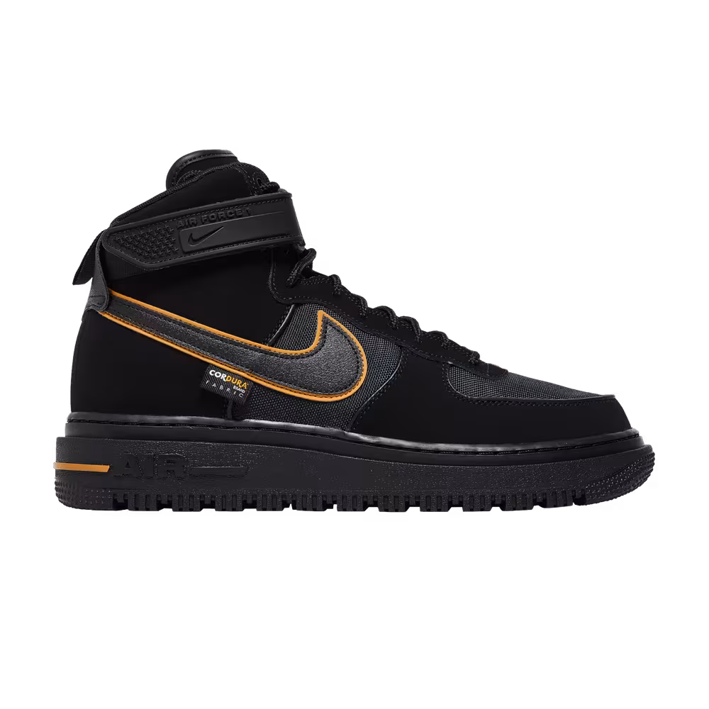 Nike Air Force 1 Boot Black University Gold