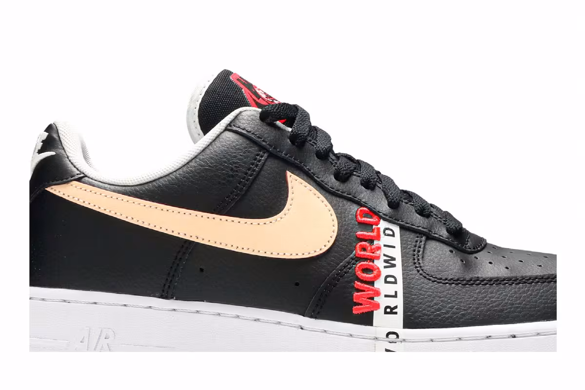 Nike Air Force 1 Low Worldwide Pack - Black Crimson, view 3