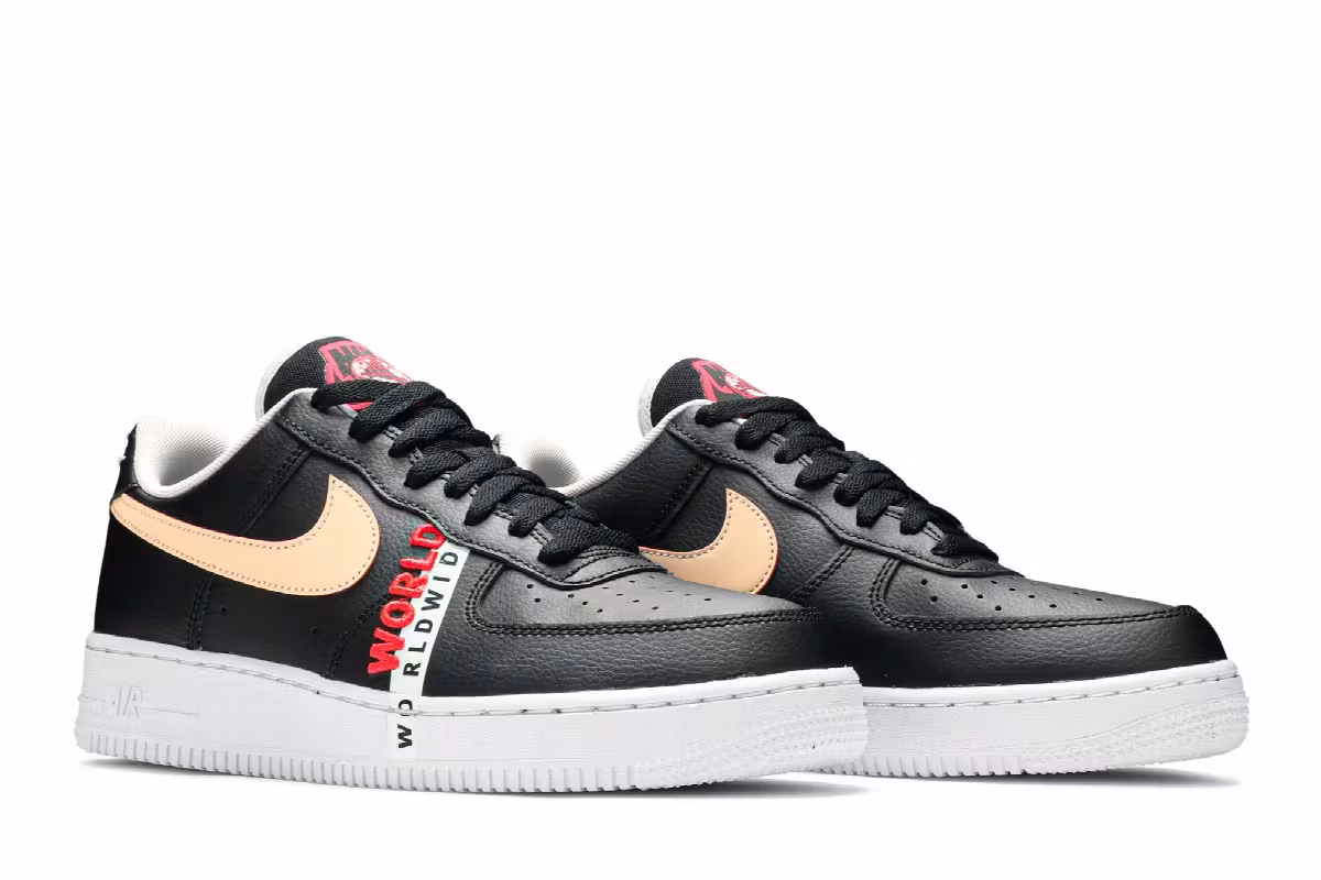 Nike Air Force 1 Low Worldwide Pack - Black Crimson, view 9