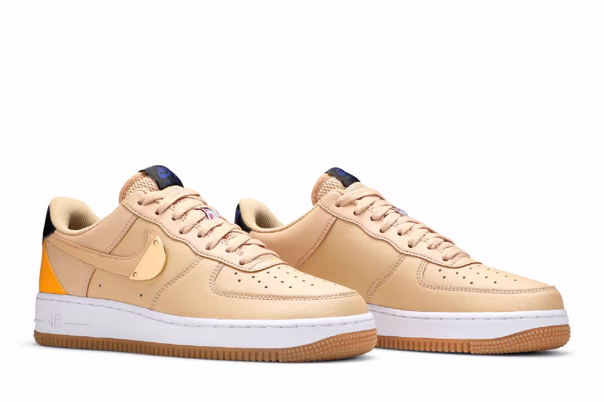 NBA x Nike Air Force 1 Sesame University Gold, view 9