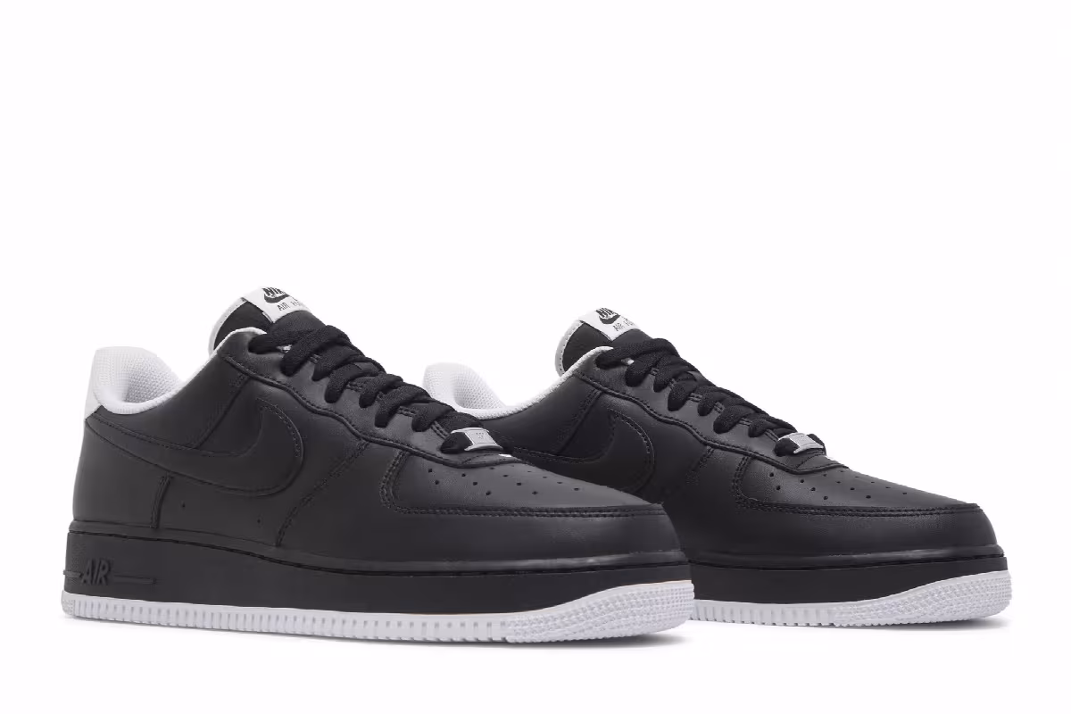 Nike Air Force 1 Double Black White, view 9