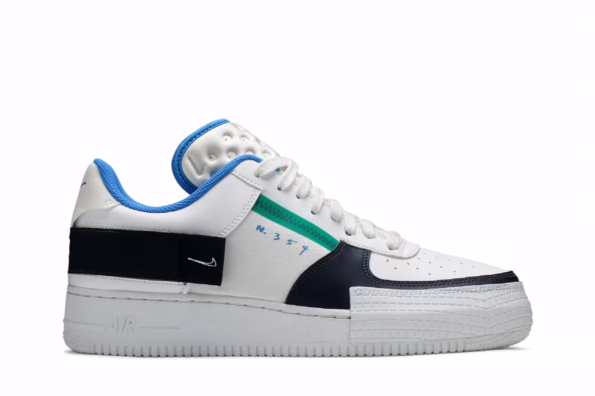 Nike Air Force 1 Type Green Blue, view 2