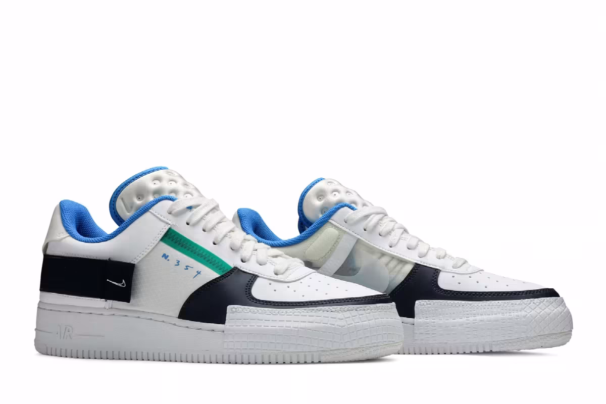 Nike Air Force 1 Type Green Blue, view 9
