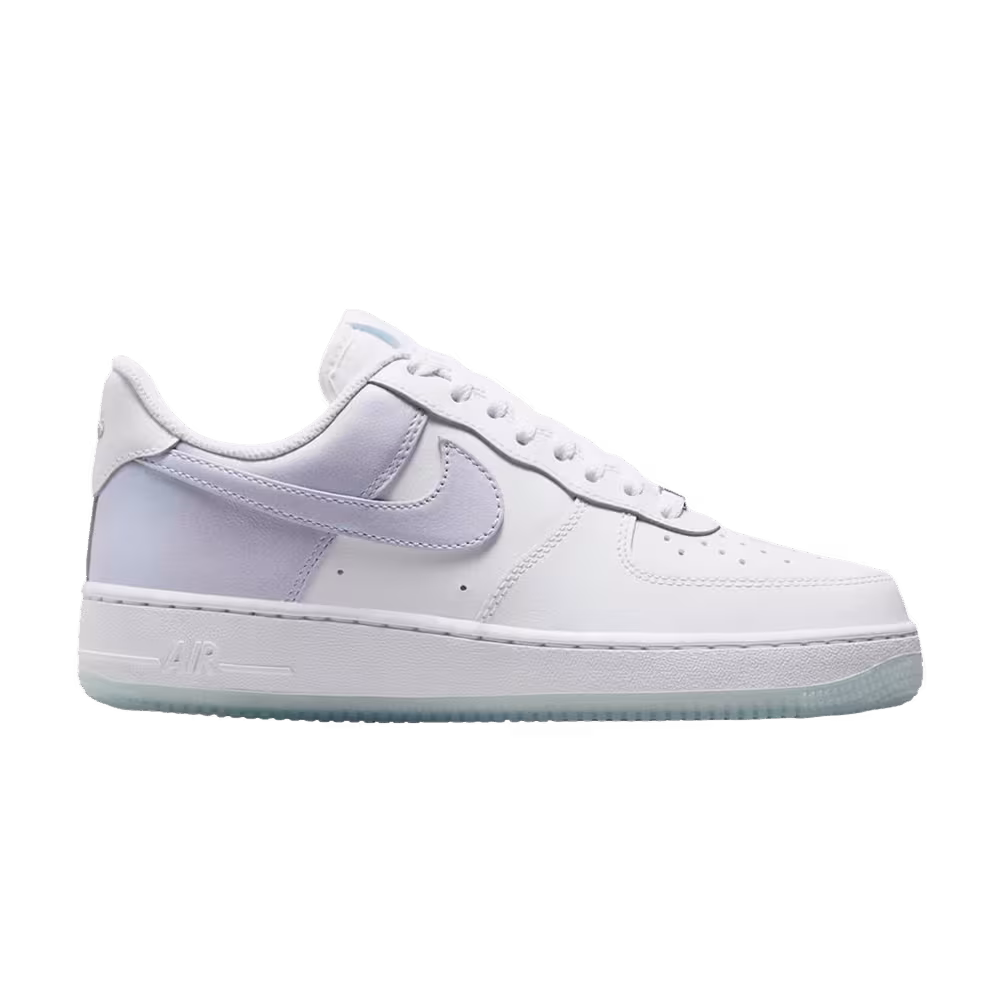 Nike Women's Air Force 1 White Blue Tint Metallic Silver Pure Violet