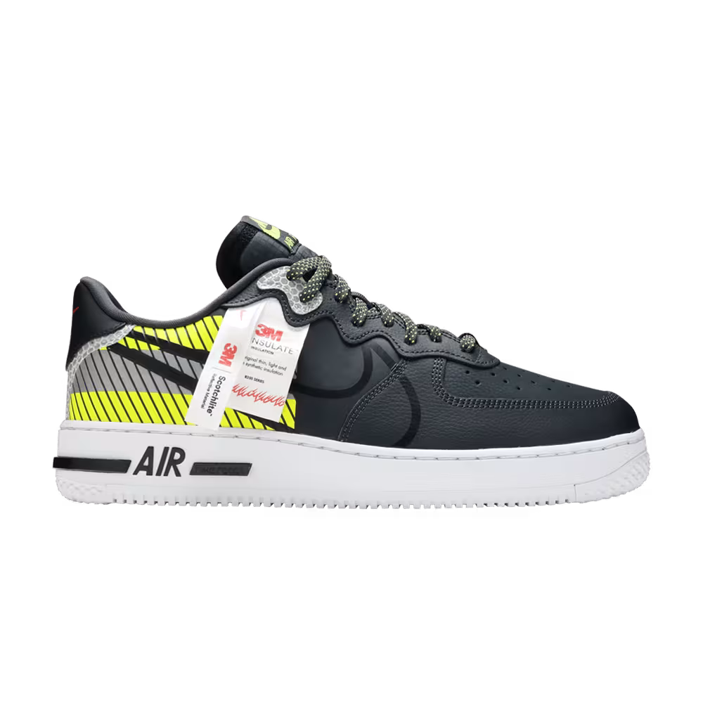 3M x Nike Air Force 1 React LX Anthracite Volt