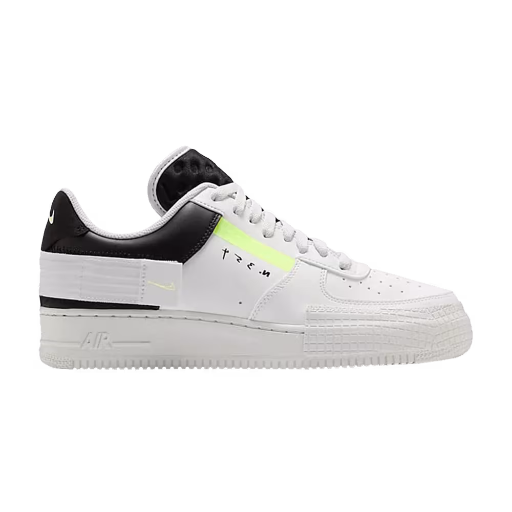 Nike Air Force 1 Type White Barely Volt