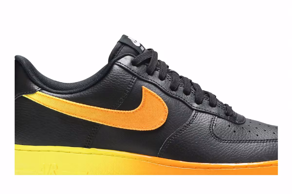 Nike Air Force 1 Low Black Orange Peel, view 3