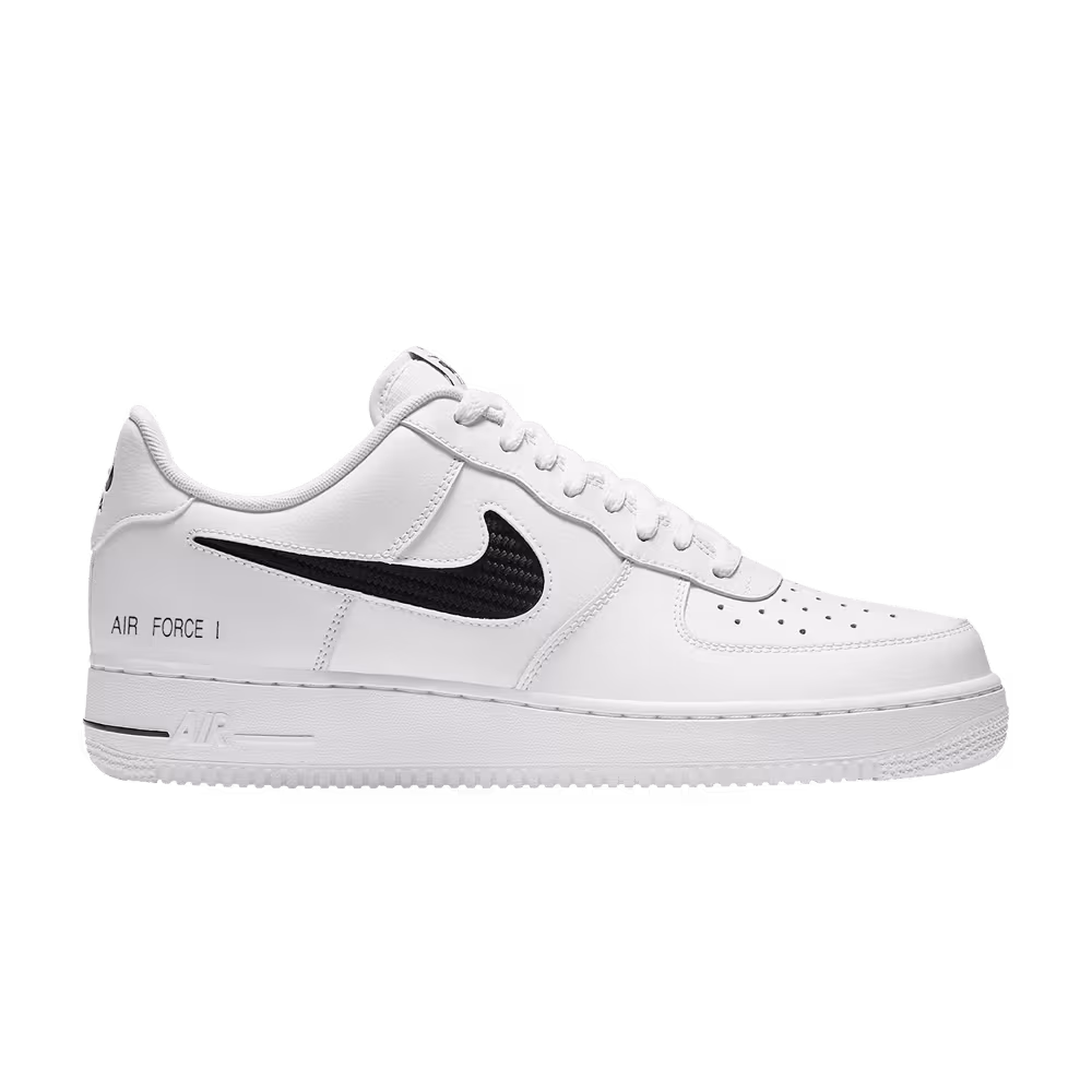 Nike Air Force 1 Cut Out Swoosh - White Black