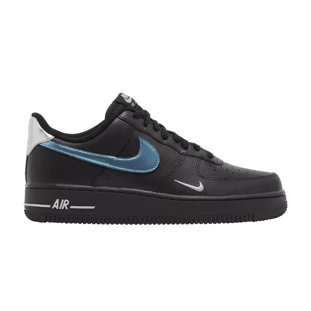 Nike Air Force 1 Black Blue Lightning