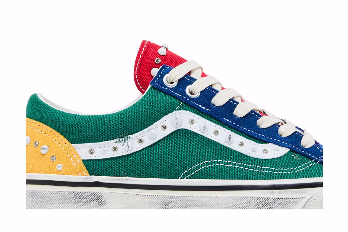 Vans Premium Old Skool 36 Pearlized Yacht Club Big Kids Green/Multicolor, view 3