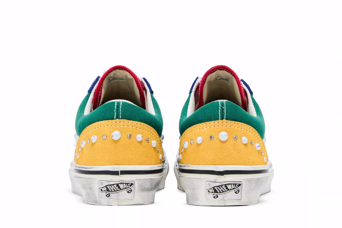 Vans Premium Old Skool 36 Pearlized Yacht Club Big Kids Green/Multicolor, view 7