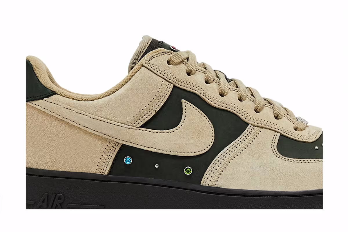 Nike Air Force 1 Low Dark Army Neutral Olive Gems, view 3