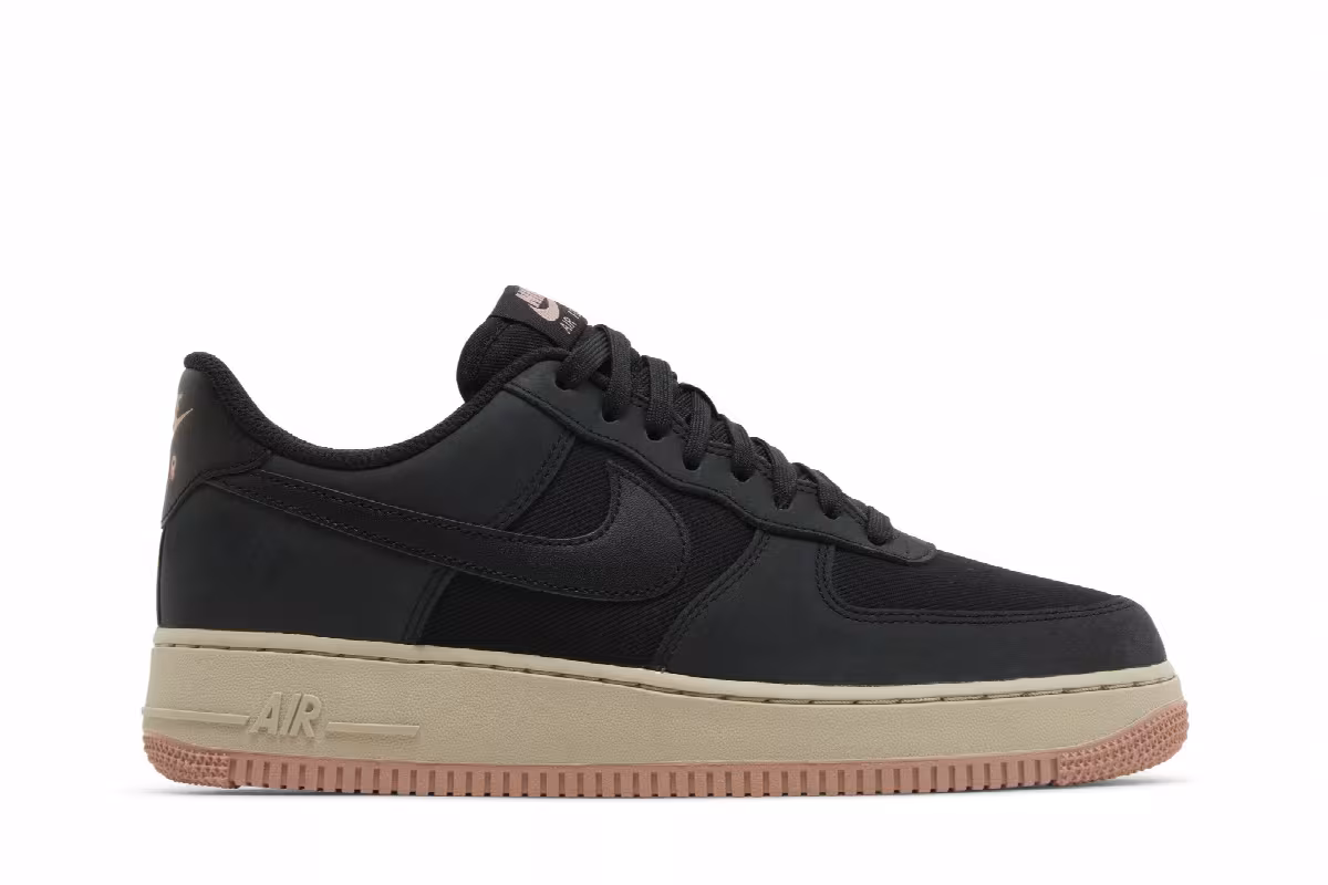 Nike Air Force 1 Black Red Stardust, view 2