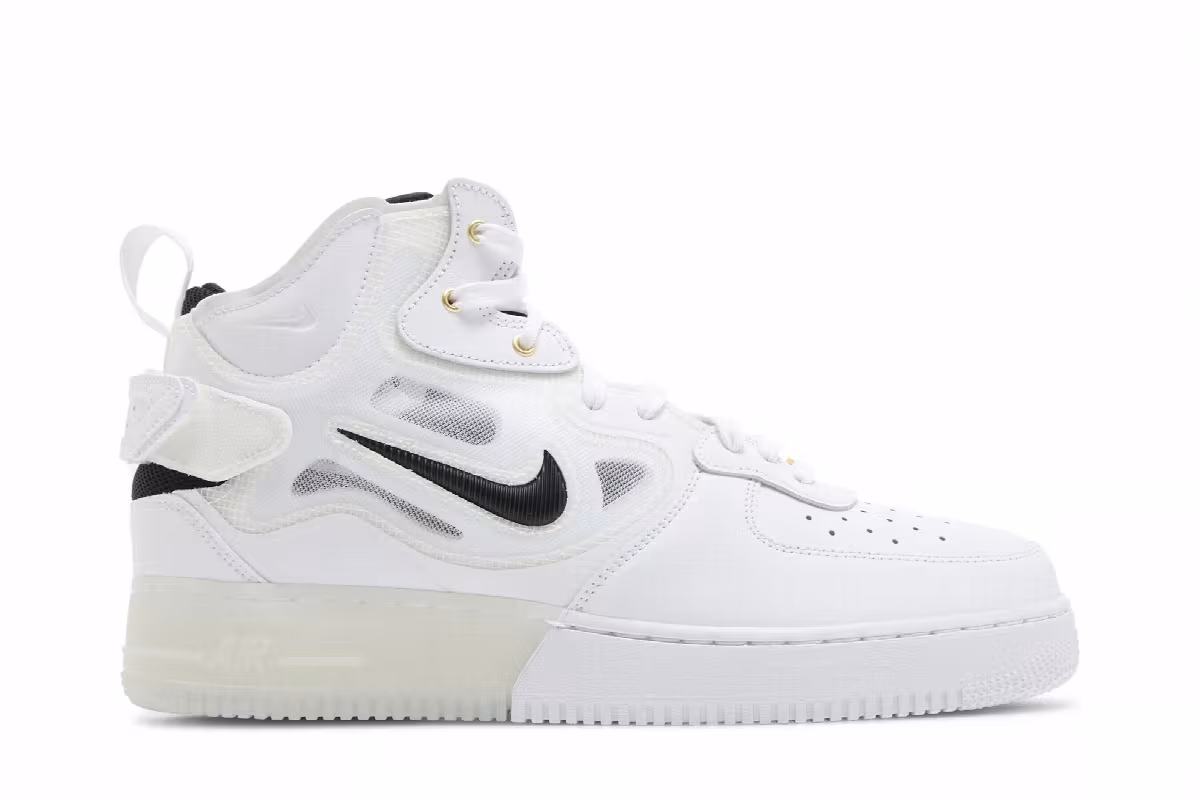 Nike Air Force 1 Mid React 40th Anniversary - White Black, view 2