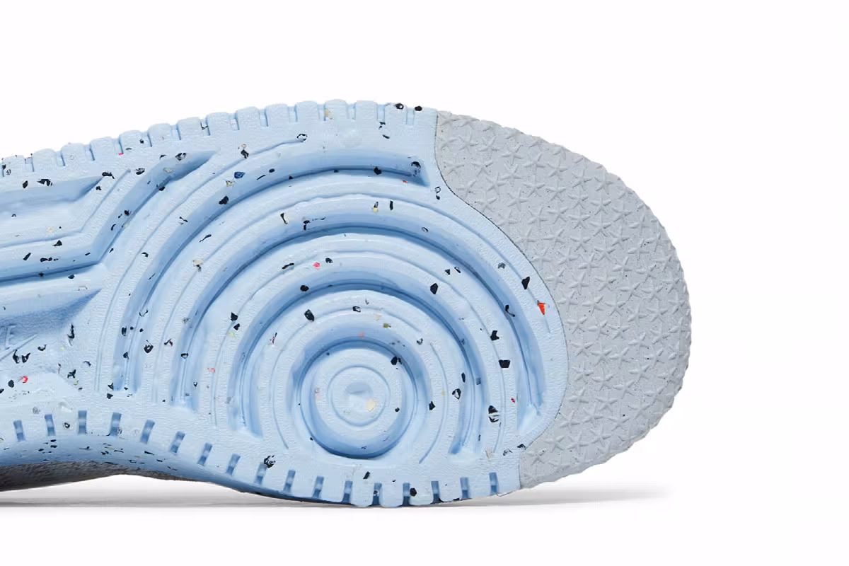 Nike Air Force 1 Crater Flyknit White Chambray Blue, view 6