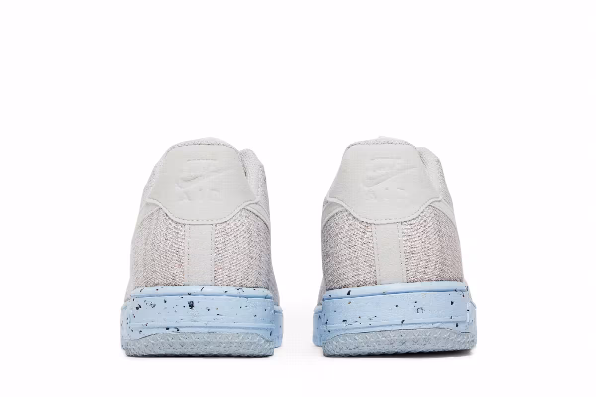 Nike Air Force 1 Crater Flyknit White Chambray Blue, view 7
