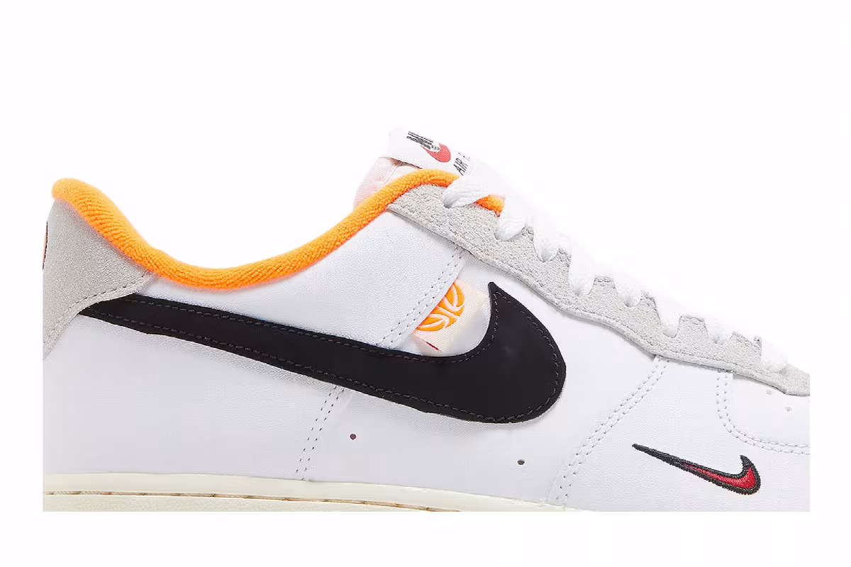 Nike Air Force 1 Hoops Pack - White Total Orange, view 3